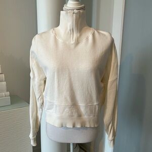Outdoor Voices Cream Fleece Pullover - S